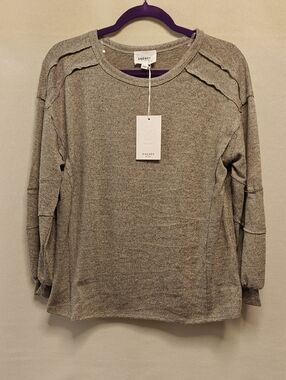 NWT Andree By Unit Oversized Small, Lightweight Super Soft Heather Gray Top